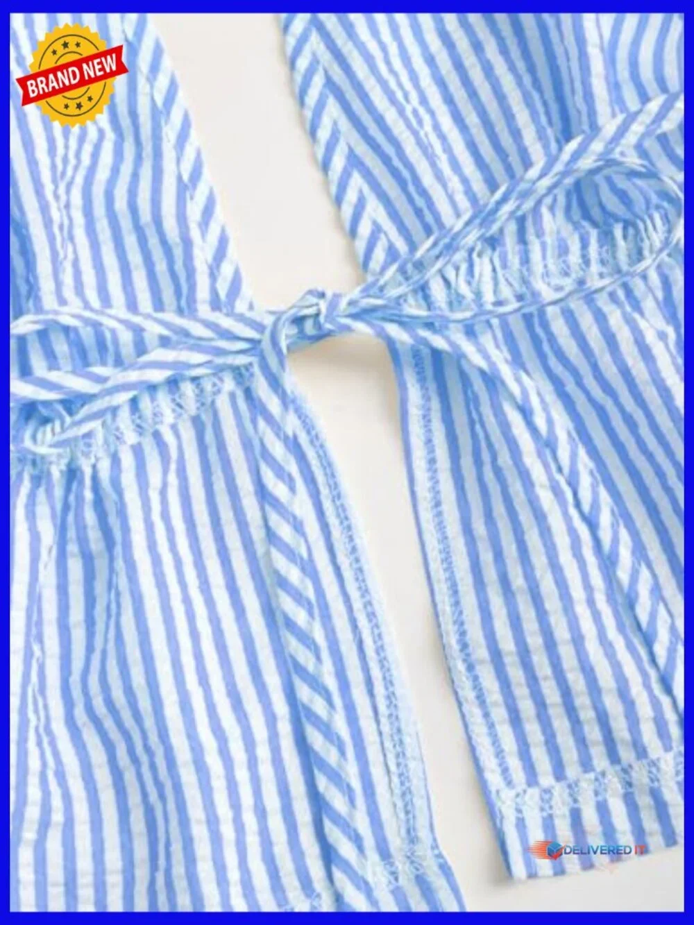 Women's 2 Piece Sets Striped Halter Top and Wide Leg Pants Matching Summer